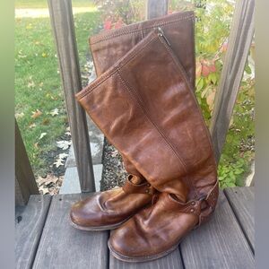 Women's FRYE Phillip Harness Tall LEATHER BOOTS